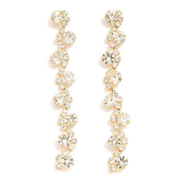 One Blessed Nana Jewelry - NWT BOUTIQUE GORGEOUS  LINKED RHINESTONE DROP EARRINGS